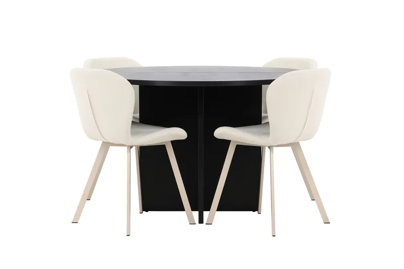 Strada Matbord 120 cm Rektangulär med 4 Lilja Matstol - Möbler - Matplats - Matgrupp & matbord med stolar
