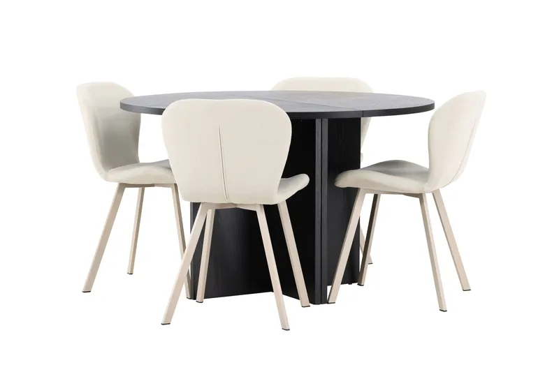 Strada Matbord 120 cm Rektangulär med 4 Lilja Matstol - Möbler - Matplats - Matgrupp & matbord med stolar