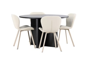 Strada Matbord 120 cm Rektangulär med 4 Lilja Matstol - Möbler - Matplats - Matgrupp & matbord med stolar