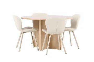 Strada Matbord 120 cm Rektangulär med 4 Lilja Matstol - Möbler - Matplats - Matgrupp & matbord med stolar