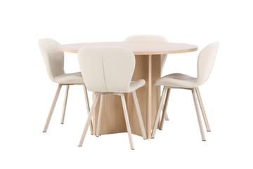 Strada Matbord 120 cm Rektangulär med 4 Lilja Matstol - Möbler - Matplats - Matgrupp & matbord med stolar
