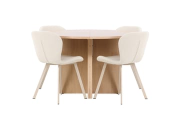 Strada Matbord 120 cm Rektangulär med 4 Lilja Matstol - Möbler - Matplats - Matgrupp & matbord med stolar