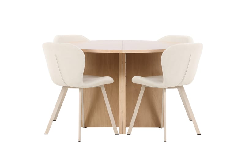 Strada Matbord 120 cm Rektangulär med 4 Lilja Matstol - Möbler - Matplats - Matgrupp & matbord med stolar