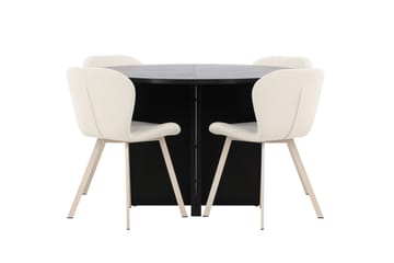 Strada Matbord 120 cm Rektangulär med 4 Lilja Matstol - Möbler - Matplats - Matgrupp & matbord med stolar