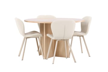 Strada Matbord 120 cm Rektangulär med 4 Lilja Matstol - Möbler - Matplats - Matgrupp & matbord med stolar