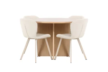 Strada Matbord 120 cm Rektangulär med 4 Lilja Matstol - Möbler - Matplats - Matgrupp & matbord med stolar