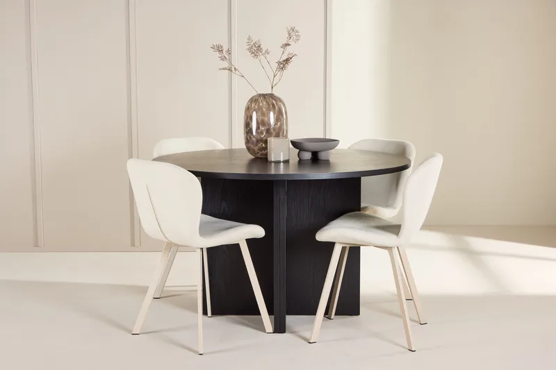 Strada Matbord 120 cm Rektangulär med 4 Lilja Matstol - Möbler - Matplats - Matgrupp & matbord med stolar