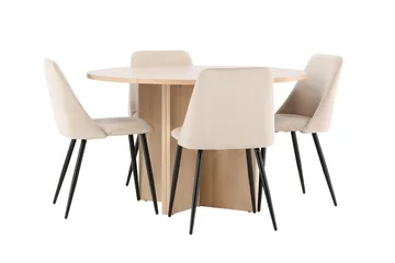 Strada Matbord 120 cm Rektangulär med 4 Night Matstol - Möbler - Matplats - Matgrupp & matbord med stolar
