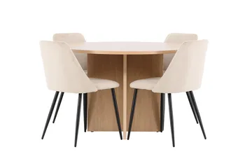 Strada Matbord 120 cm Rektangulär med 4 Night Matstol - Möbler - Matplats - Matgrupp & matbord med stolar