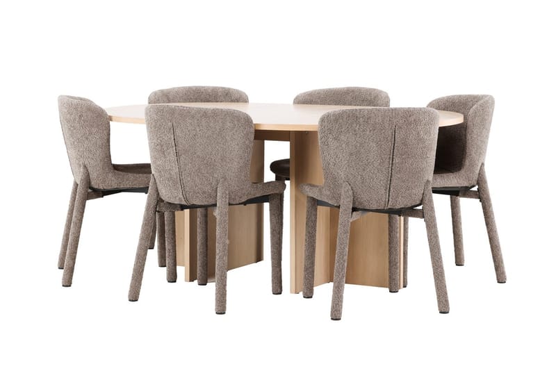 Strada Matbord 120 cm Rektangulär med 6 Astoria Matstol - Möbler - Matplats - Matgrupp & matbord med stolar