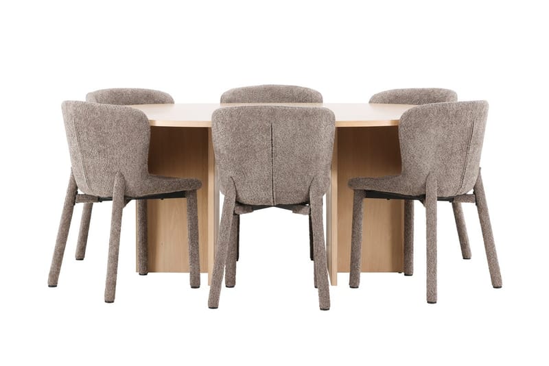 Strada Matbord 120 cm Rektangulär med 6 Astoria Matstol - Möbler - Matplats - Matgrupp & matbord med stolar