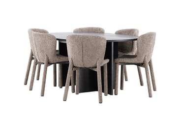 Strada Matbord 120 cm Rektangulär med 6 Astoria Matstol - Möbler - Matplats - Matgrupp & matbord med stolar
