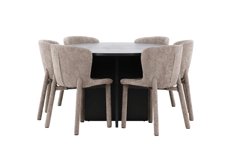Strada Matbord 120 cm Rektangulär med 6 Astoria Matstol - Möbler - Matplats - Matgrupp & matbord med stolar