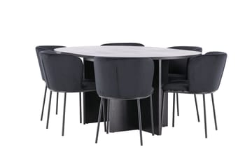 Strada Matbord 120 cm Rektangulär med 6 Edina Matstol - Möbler - Matplats - Matgrupp & matbord med stolar