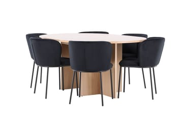 Strada Matbord 120 cm Rektangulär med 6 Edina Matstol - Möbler - Matplats - Matgrupp & matbord med stolar