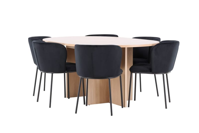 Strada Matbord 120 cm Rektangulär med 6 Edina Matstol - Möbler - Matplats - Matgrupp & matbord med stolar