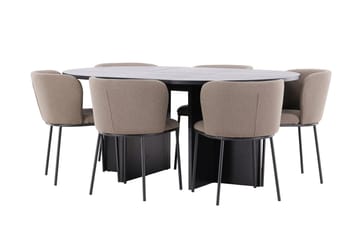Strada Matbord 120 cm Rektangulär med 6 Edina Matstol - Möbler - Matplats - Matgrupp & matbord med stolar