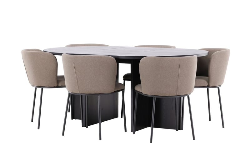 Strada Matbord 120 cm Rektangulär med 6 Edina Matstol - Möbler - Matplats - Matgrupp & matbord med stolar