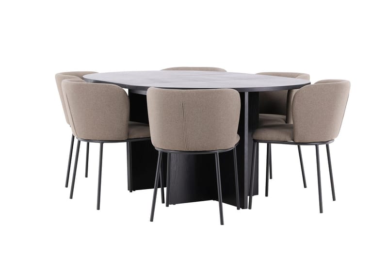 Strada Matbord 120 cm Rektangulär med 6 Edina Matstol - Möbler - Matplats - Matgrupp & matbord med stolar