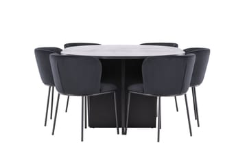Strada Matbord 120 cm Rektangulär med 6 Edina Matstol - Möbler - Matplats - Matgrupp & matbord med stolar
