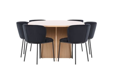 Strada Matbord 120 cm Rektangulär med 6 Edina Matstol - Möbler - Matplats - Matgrupp & matbord med stolar