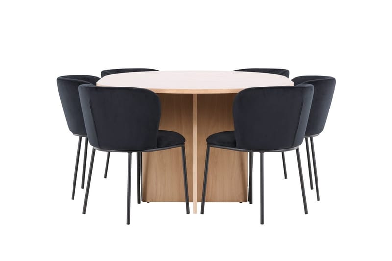 Strada Matbord 120 cm Rektangulär med 6 Edina Matstol - Möbler - Matplats - Matgrupp & matbord med stolar