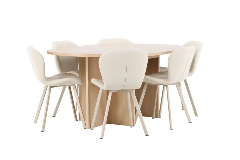 Strada Matbord 120 cm Rektangulär med 6 Lilja Matstol - Möbler - Matplats - Matgrupp & matbord med stolar