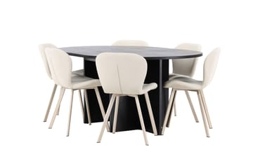 Strada Matbord 120 cm Rektangulär med 6 Lilja Matstol - Möbler - Matplats - Matgrupp & matbord med stolar
