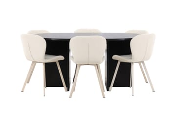 Strada Matbord 120 cm Rektangulär med 6 Lilja Matstol - Möbler - Matplats - Matgrupp & matbord med stolar