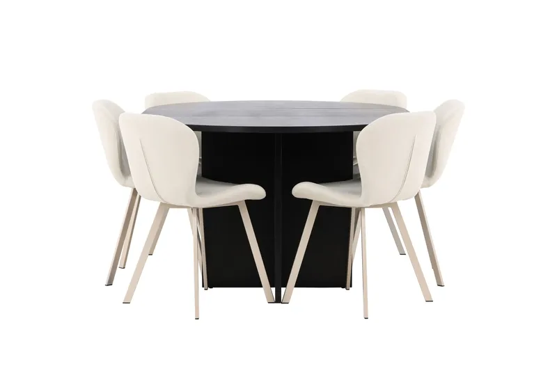 Strada Matbord 120 cm Rektangulär med 6 Lilja Matstol - Möbler - Matplats - Matgrupp & matbord med stolar