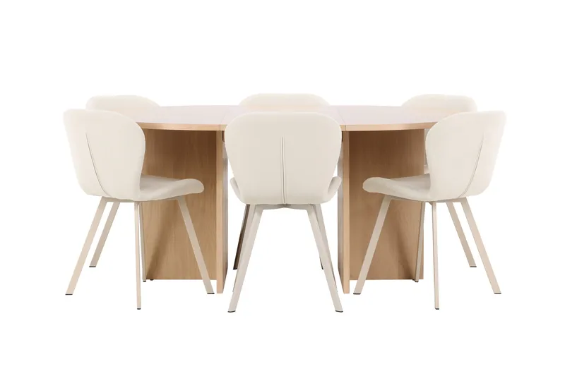 Strada Matbord 120 cm Rektangulär med 6 Lilja Matstol - Möbler - Matplats - Matgrupp & matbord med stolar