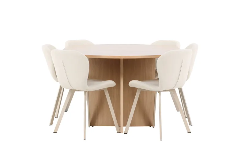 Strada Matbord 120 cm Rektangulär med 6 Lilja Matstol - Möbler - Matplats - Matgrupp & matbord med stolar