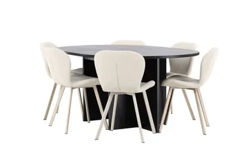 Strada Matbord 120 cm Rektangulär med 6 Lilja Matstol - Möbler - Matplats - Matgrupp & matbord med stolar