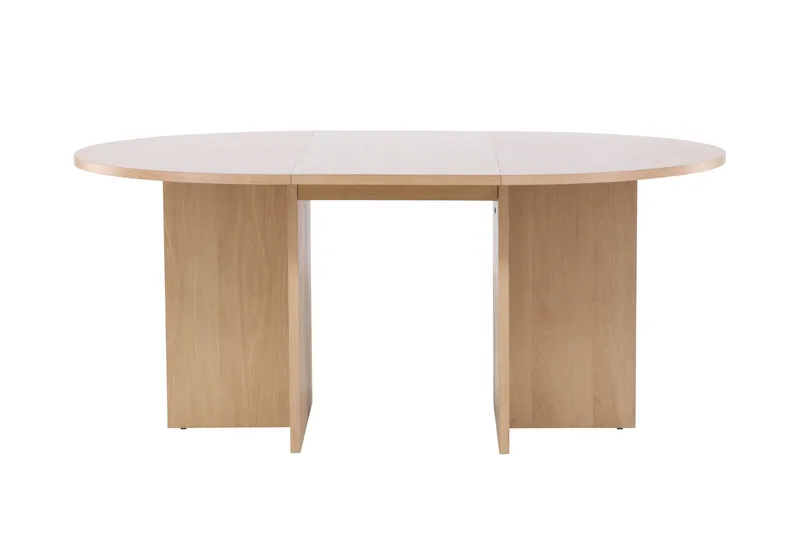 Strada Rektangulärt Matbord 120 cm med Trä- och Ekutseende, Whitewash