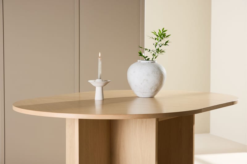 Strada Rektangulärt Matbord 120 cm med Trä- och Ekutseende - Whitewash - Möbler - Matplats - Matbord & köksbord