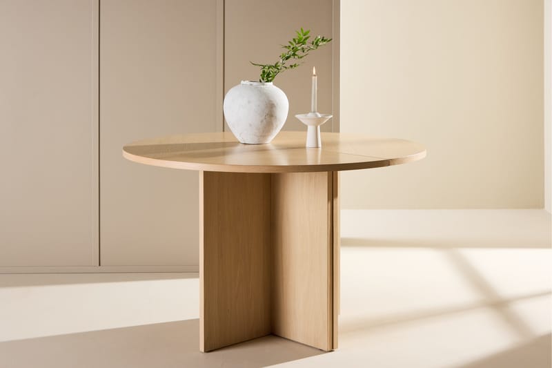 Strada Rektangulärt Matbord 120 cm med Trä- och Ekutseende - Whitewash - Möbler - Matplats - Matbord & köksbord