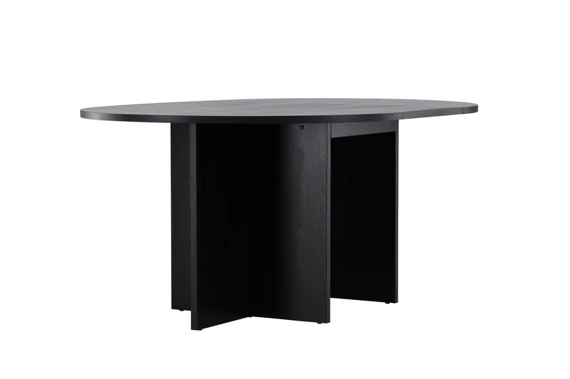 Strada Rektangulärt Matbord 120 cm med Trä- och Valnötsutseende - Svart - Möbler - Matplats - Matbord & köksbord