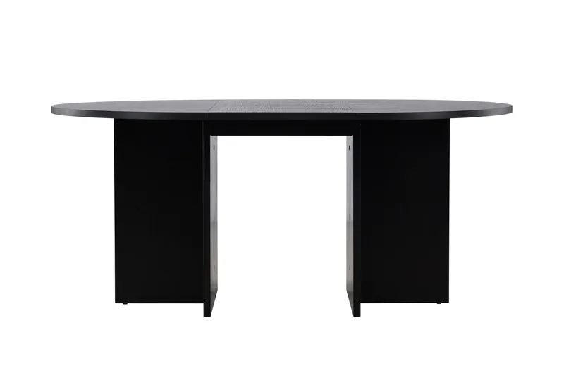 Strada Rektangulärt Matbord 120 cm med Trä- och Valnötsutseende, Svart
