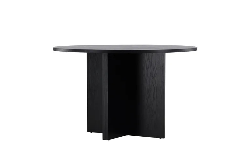 Strada Rektangulärt Matbord 120 cm med Trä- och Valnötsutseende - Svart - Möbler - Matplats - Matbord & köksbord