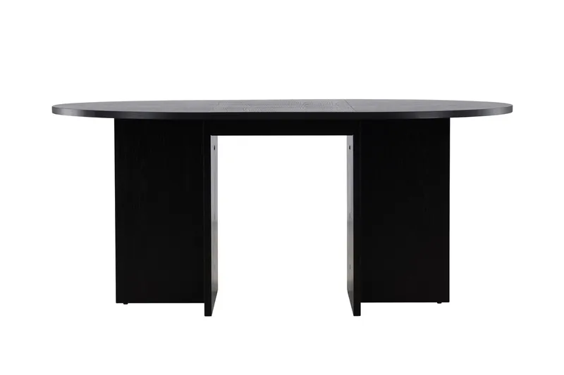 Strada Rektangulärt Matbord 120 cm med Trä- och Valnötsutseende - Svart - Möbler - Matplats - Matbord & köksbord