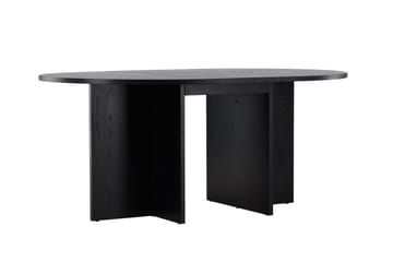 Strada Rektangulärt Matbord 120 cm med Trä- och Valnötsutseende - Svart - Möbler - Matplats - Matbord & köksbord