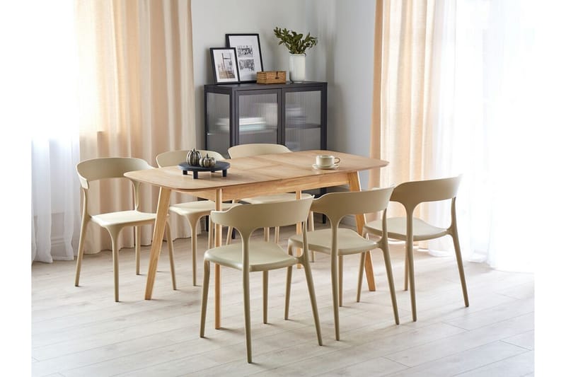 TABER Matbord Förlängningsbart 120-150x75 cm Ljusbrun - Möbler - Matplats - Matbord & köksbord