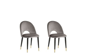 Tavernes Sammetsstol 2-pack - Grå - Möbler - Matplats - Matstol & köksstol
