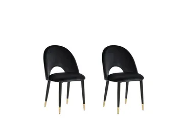 Tavernes Sammetsstol 2-pack - Svart - Möbler - Matplats - Matstol & köksstol
