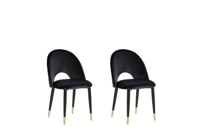 Tavernes Sammetsstol 2-pack - Svart - Möbler - Matplats - Matstol & köksstol