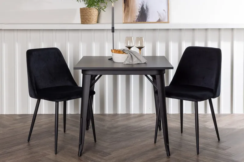 Tempe Matbord 80 cm med 2 Night Matstol