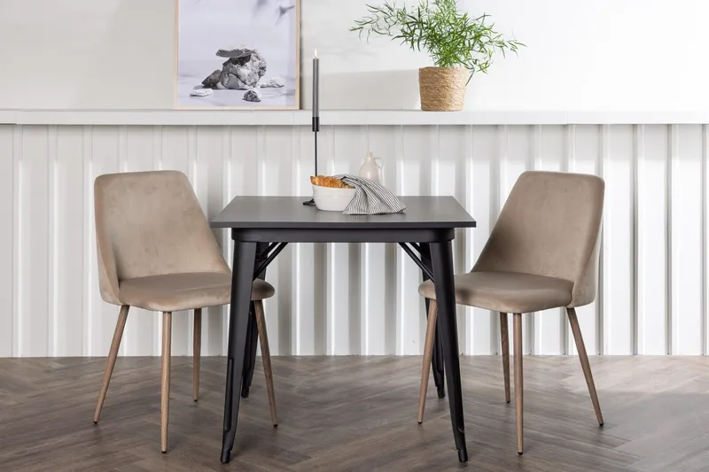 Tempe Matbord 80 cm med 2 Night Matstol