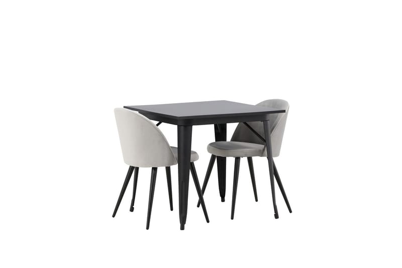 Tempe Matbord 80 cm med 2 Velvet Köksstol Sammet - Möbler - Matplats - Matgrupp & matbord med stolar