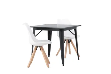 Tempe Matbord 80 cm med 2 Zeno Matstol - Möbler - Matplats - Matgrupp & matbord med stolar