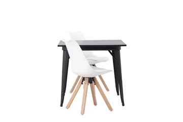 Tempe Matbord 80 cm med 2 Zeno Matstol - Möbler - Matplats - Matgrupp & matbord med stolar